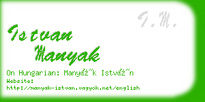 istvan manyak business card